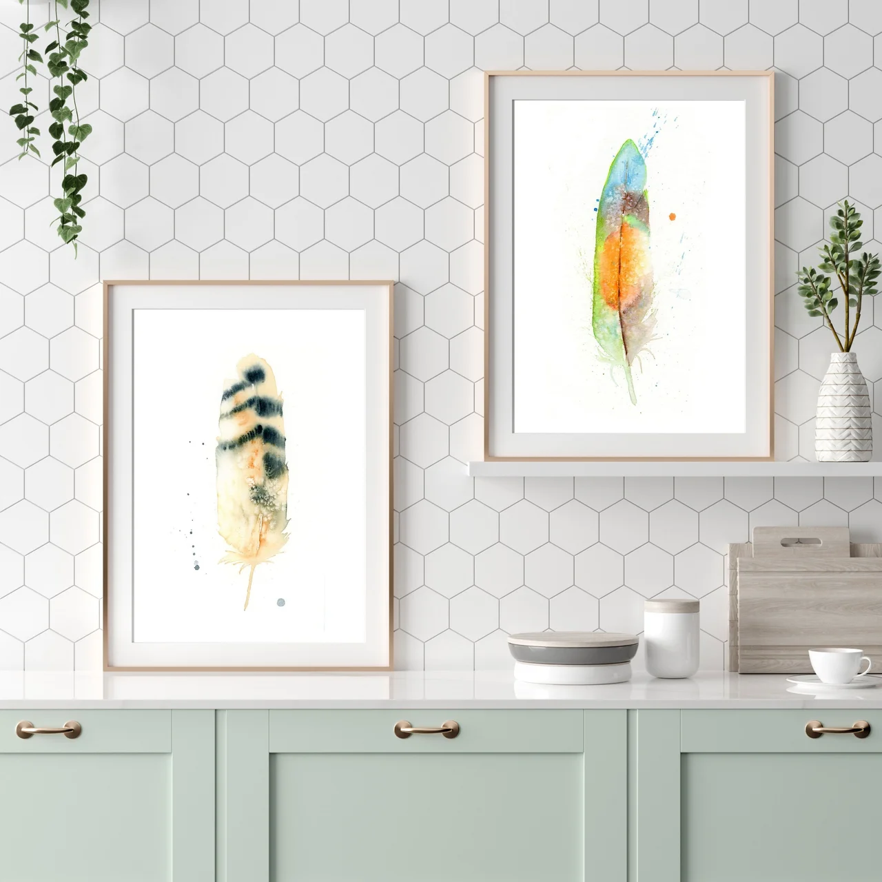 Lovebird shown in a room setting