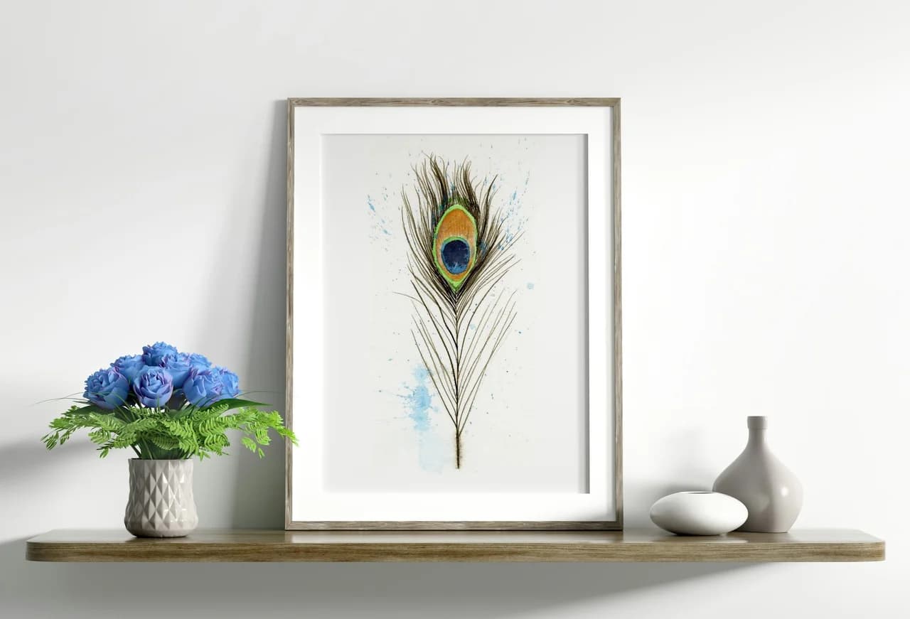Peacock shown in a room setting
