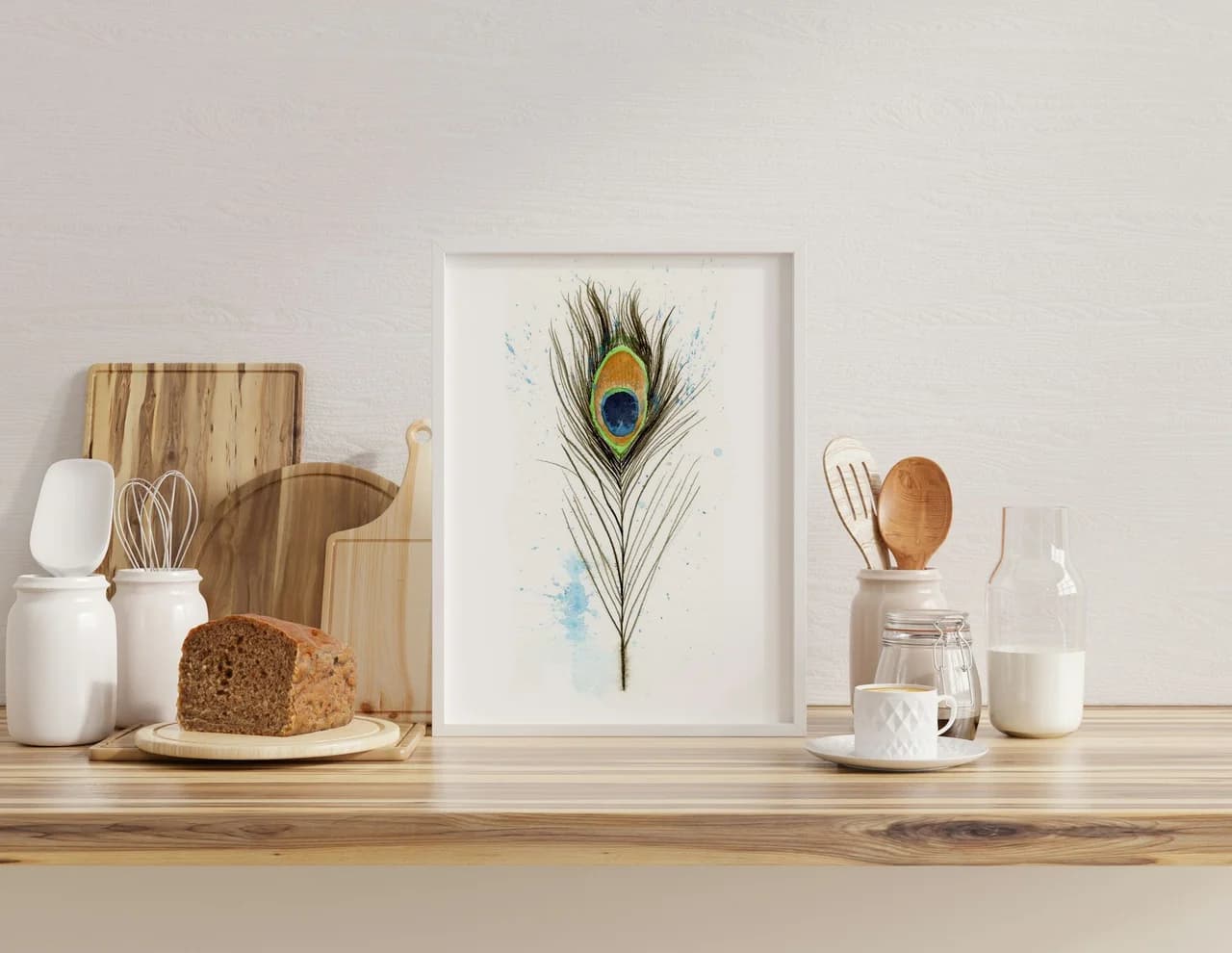 Peacock shown in a room setting