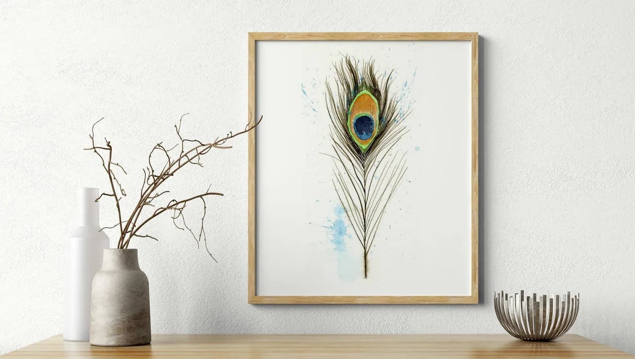 Peacock shown in a room setting