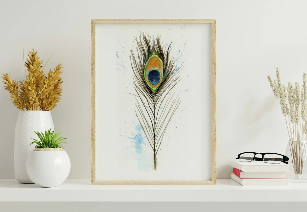 Peacock shown in a room setting