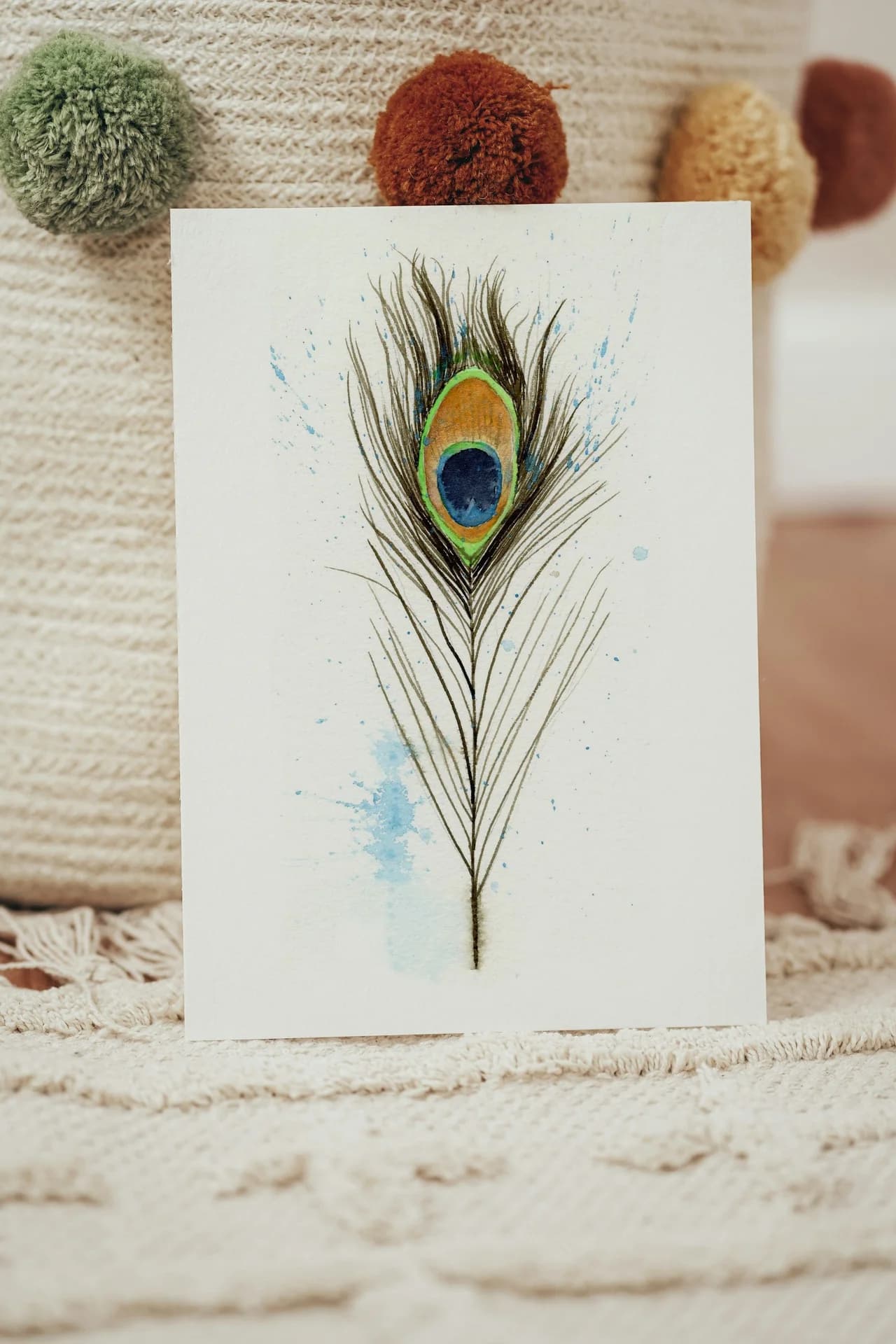 Peacock shown in a room setting