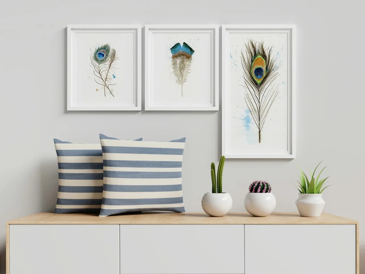 Peacock shown in a room setting