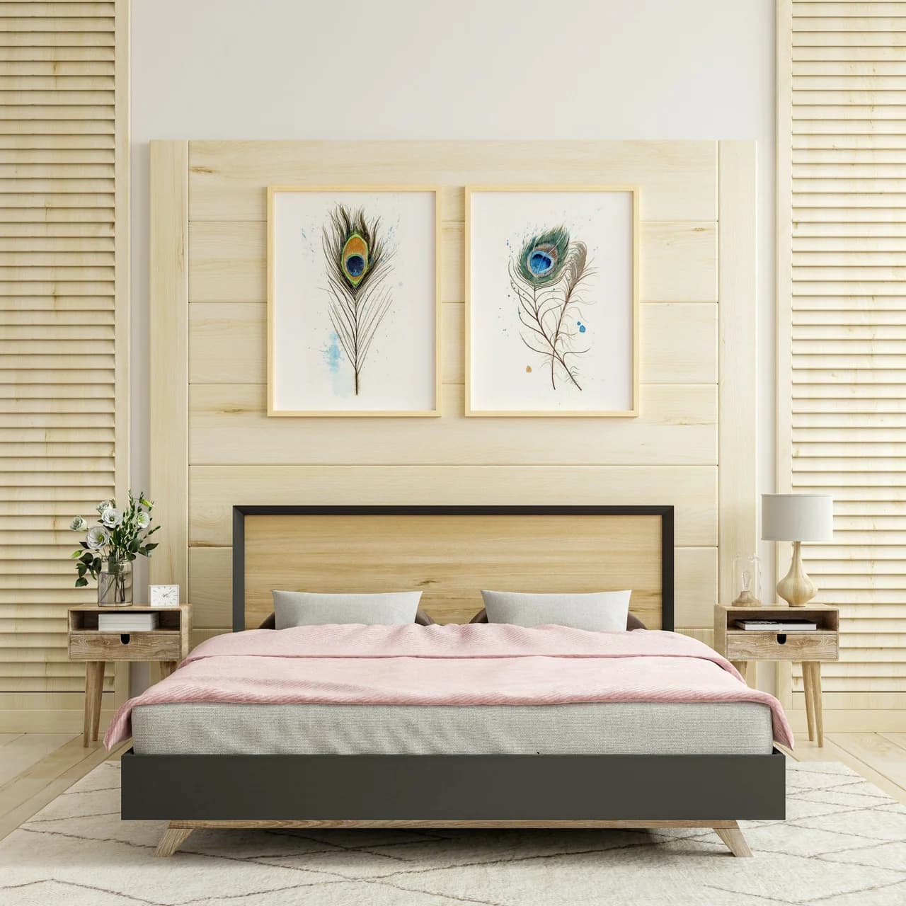 Peacock shown in a room setting