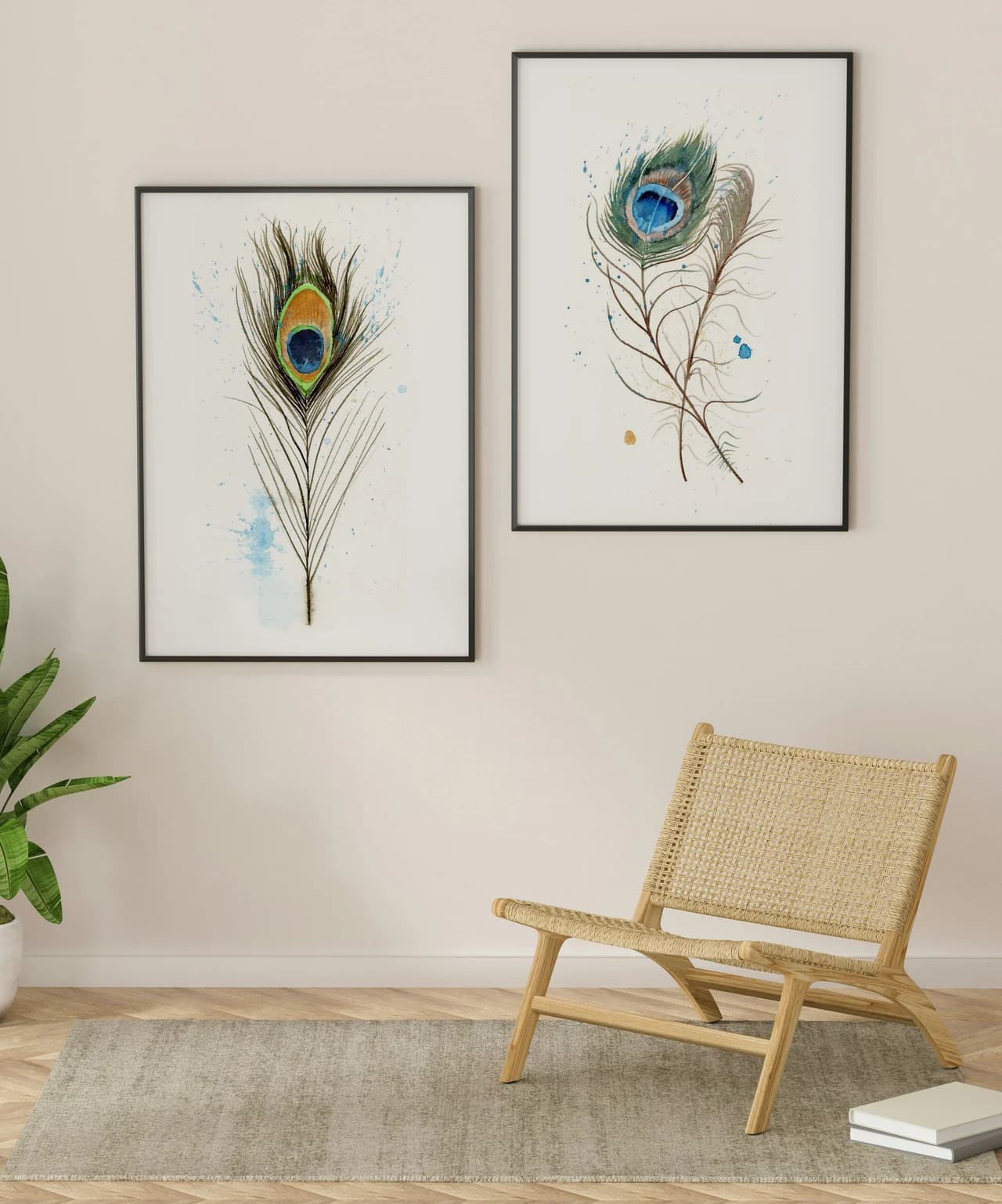 Peacock shown in a room setting