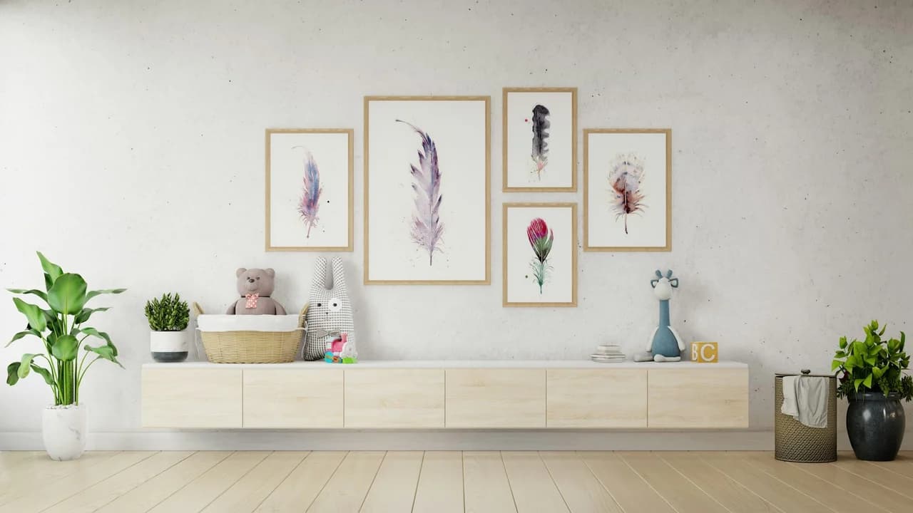 Barn Owl shown in a room setting