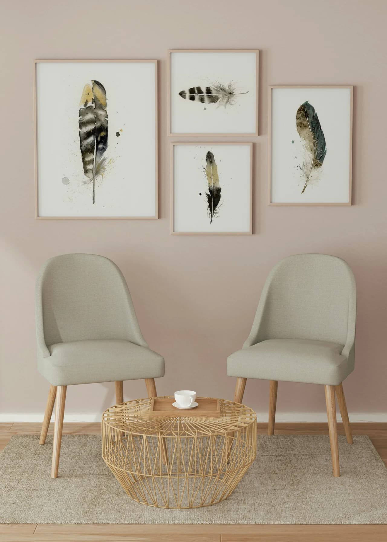 Pheasant shown in a room setting