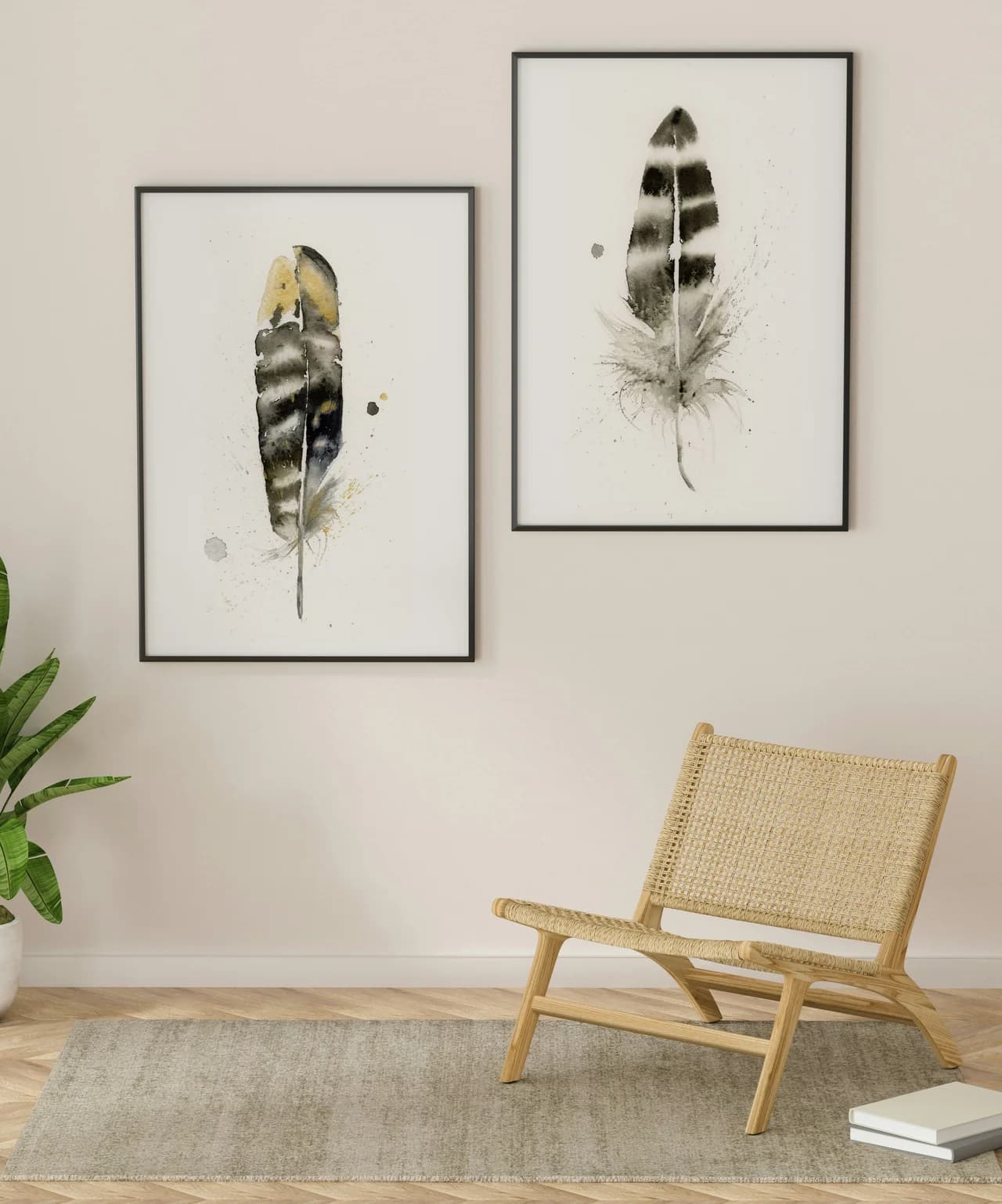 Pheasant shown in a room setting