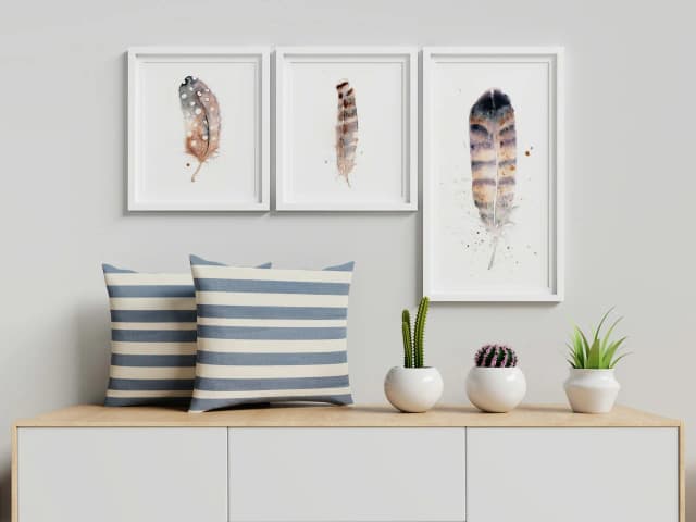 Red-tailed Hawk shown in a room setting