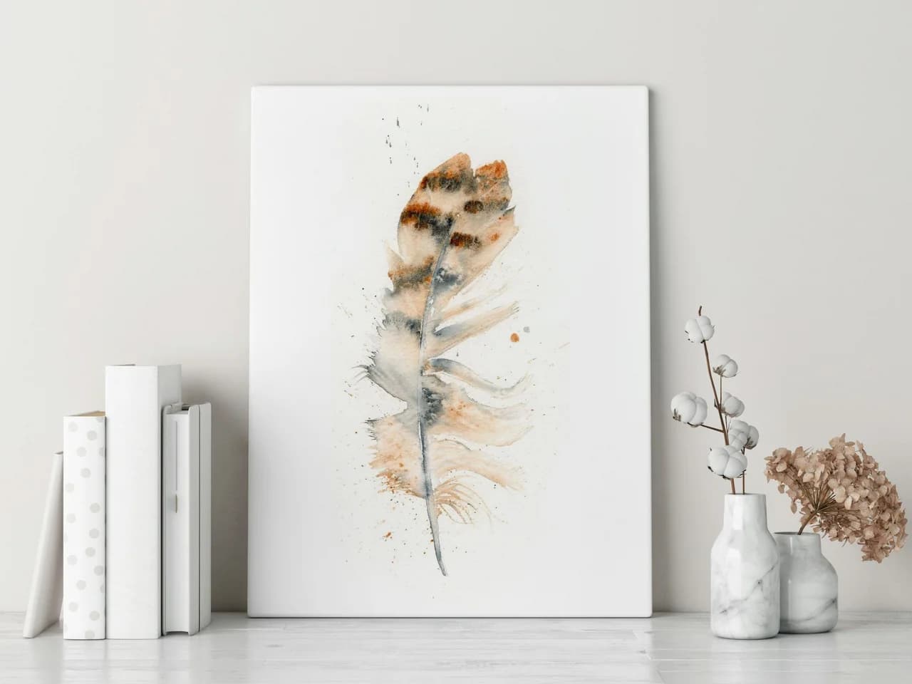 Barn Owl shown in a room setting