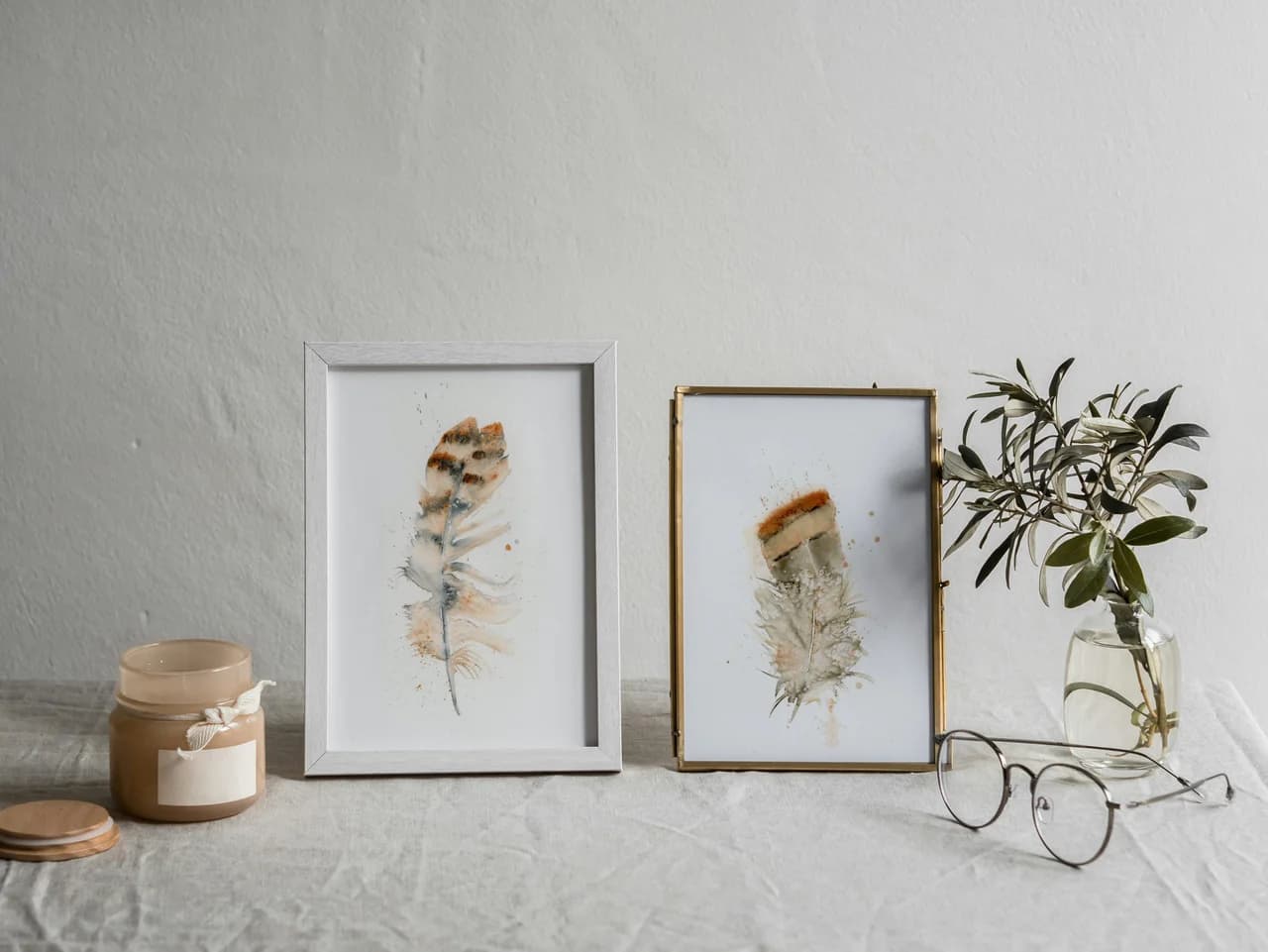Barn Owl shown in a room setting