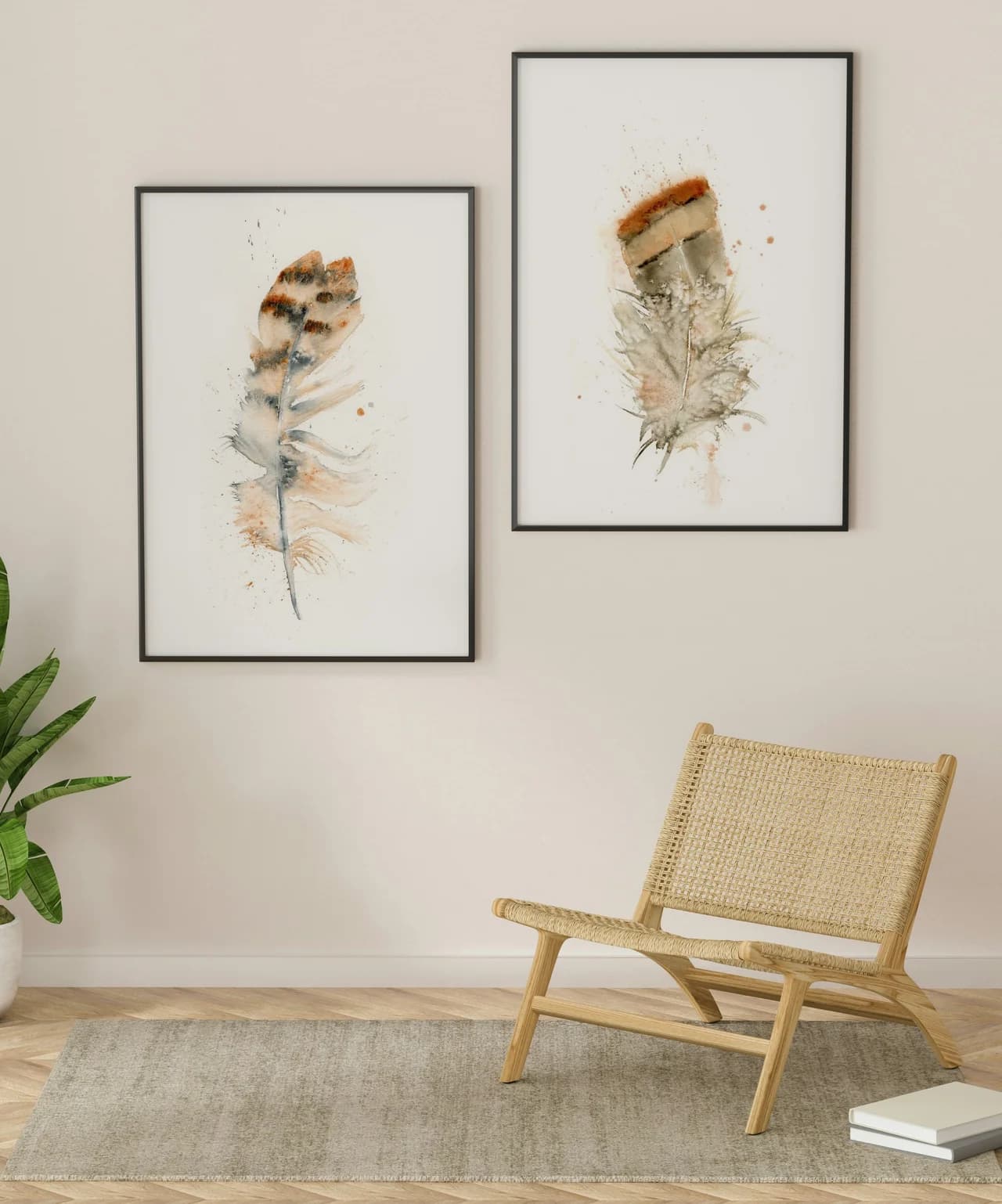 Barn Owl shown in a room setting