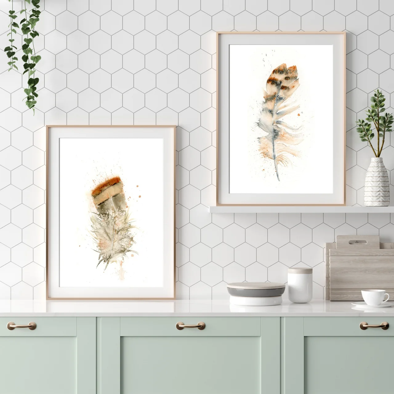 Barn Owl shown in a room setting