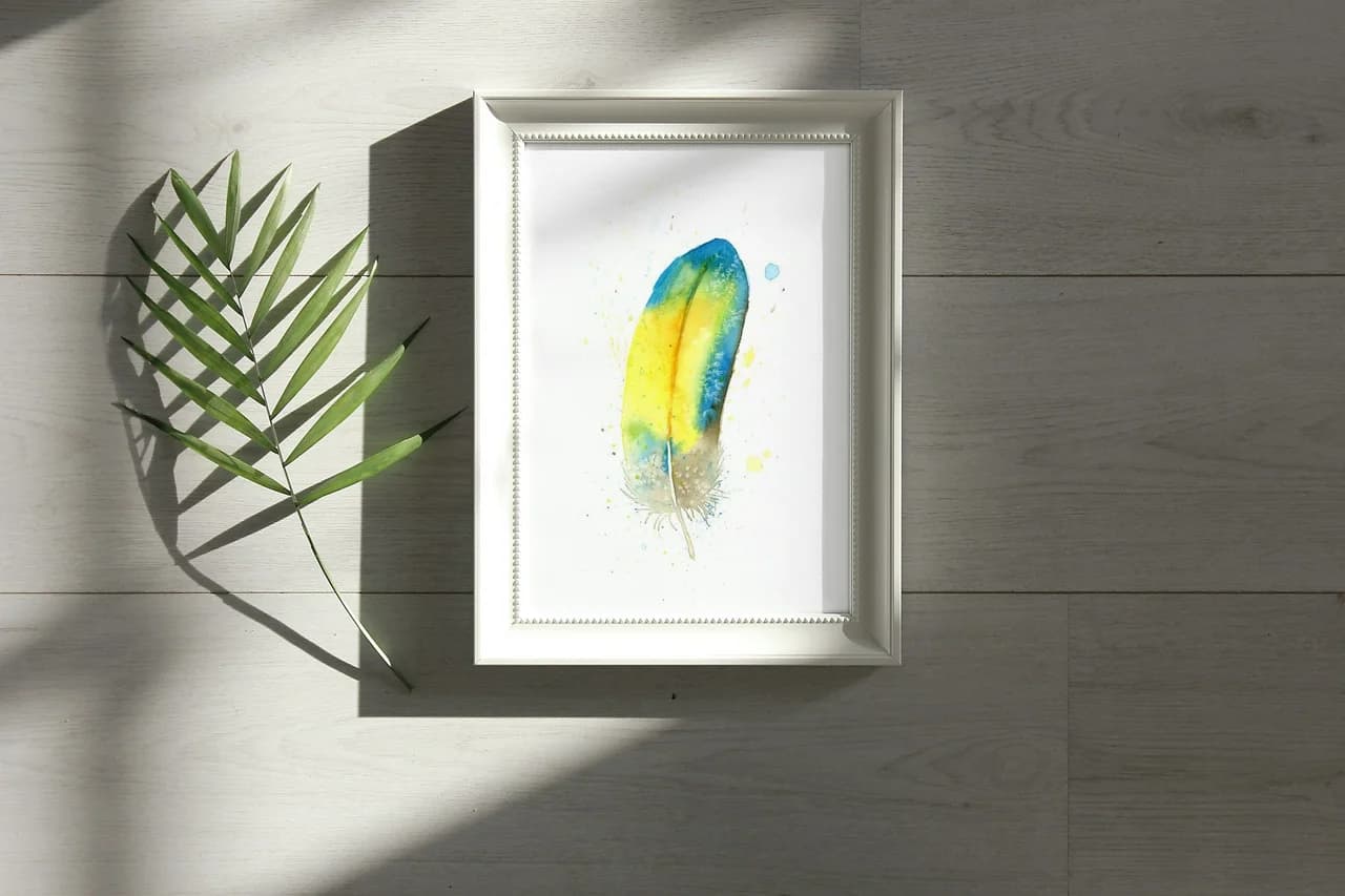 Blue-and-Yellow Macaw shown in a room setting