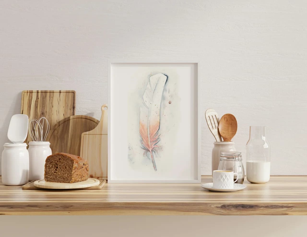 Roseate Spoonbill shown in a room setting
