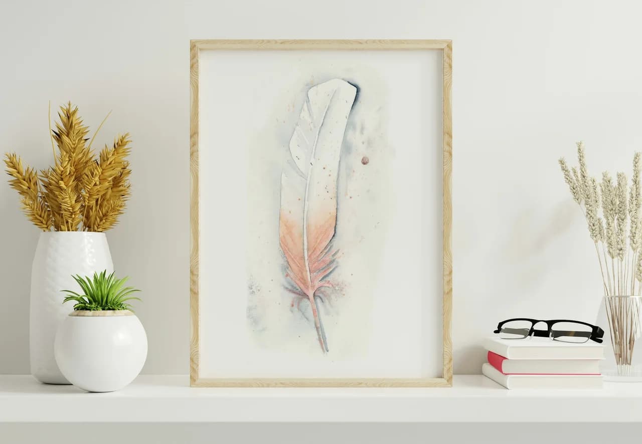 Roseate Spoonbill shown in a room setting