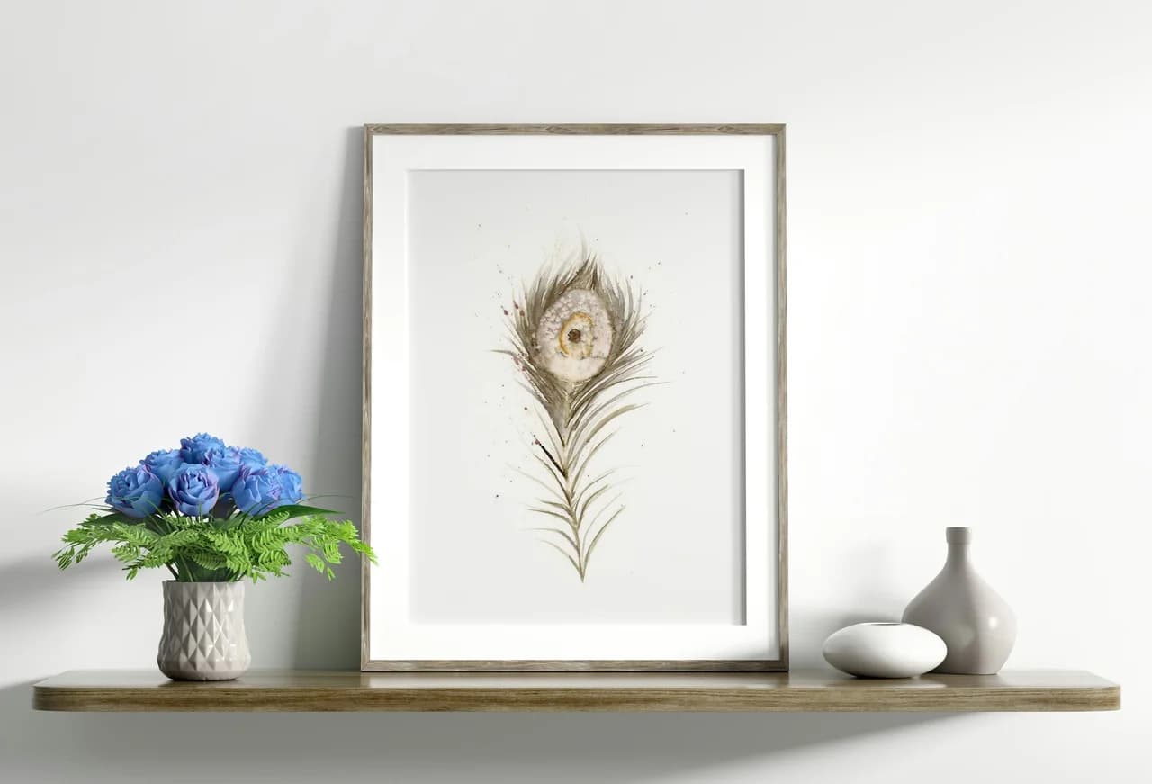 Peacock shown in a room setting