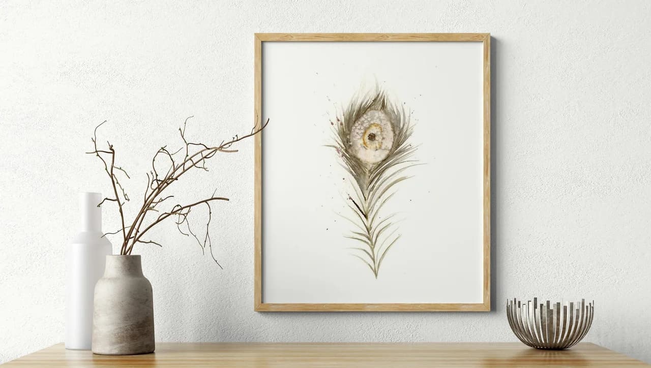 Peacock shown in a room setting