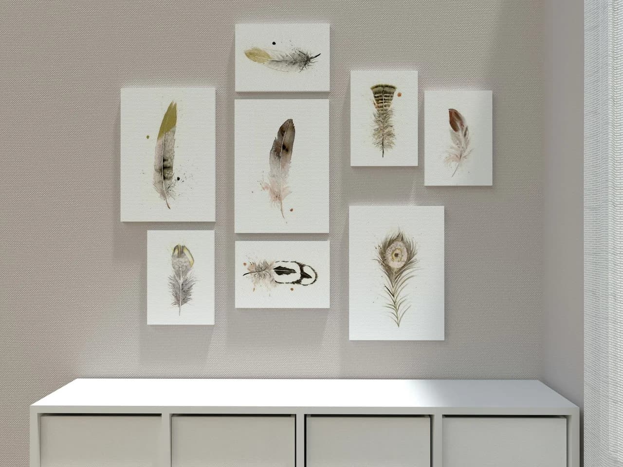 Peacock shown in a room setting