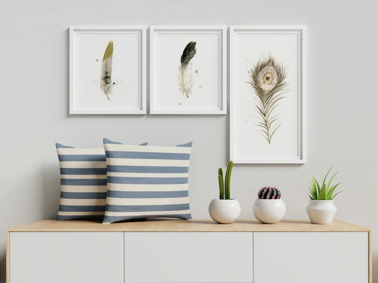 Peacock shown in a room setting