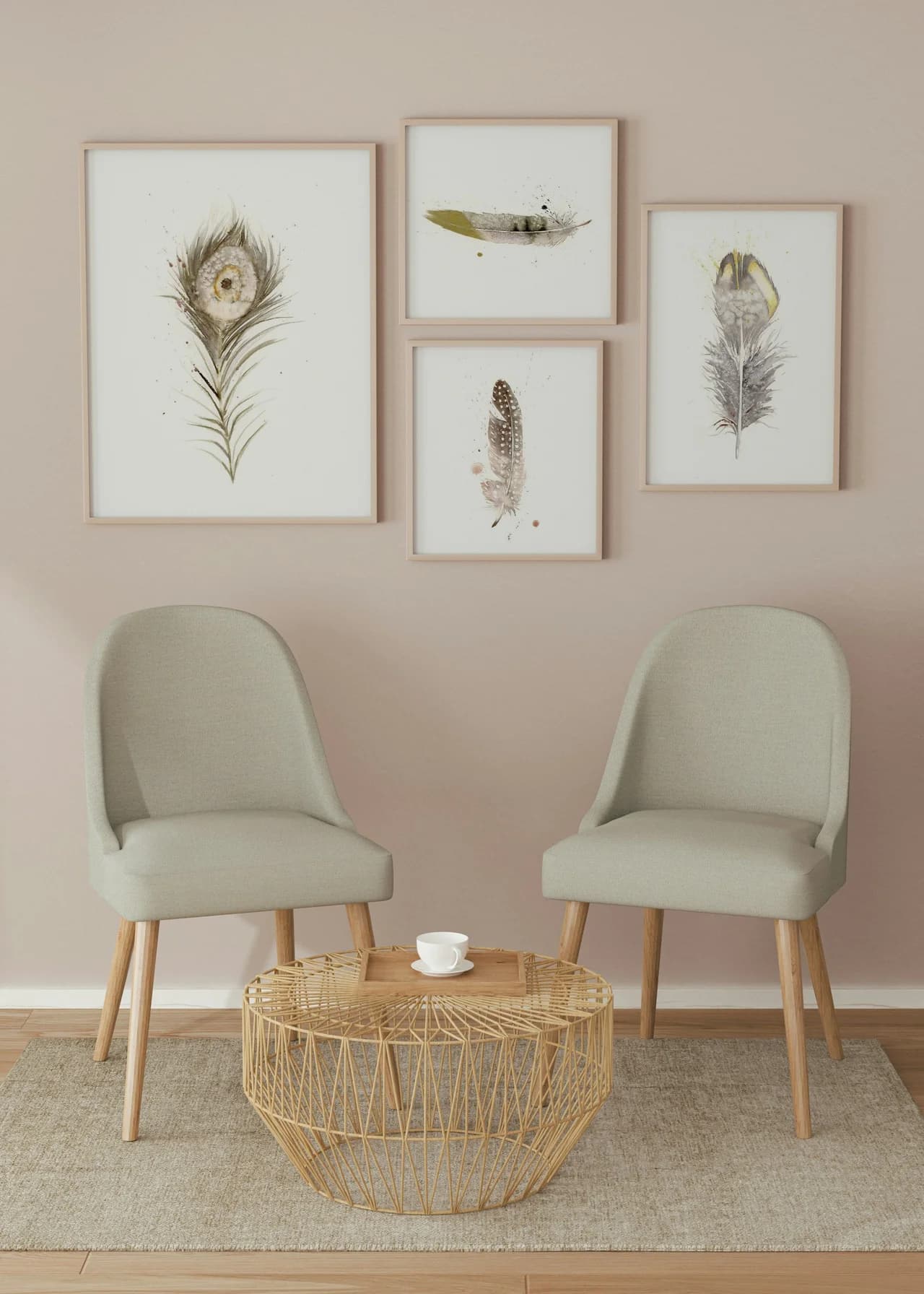 Peacock shown in a room setting