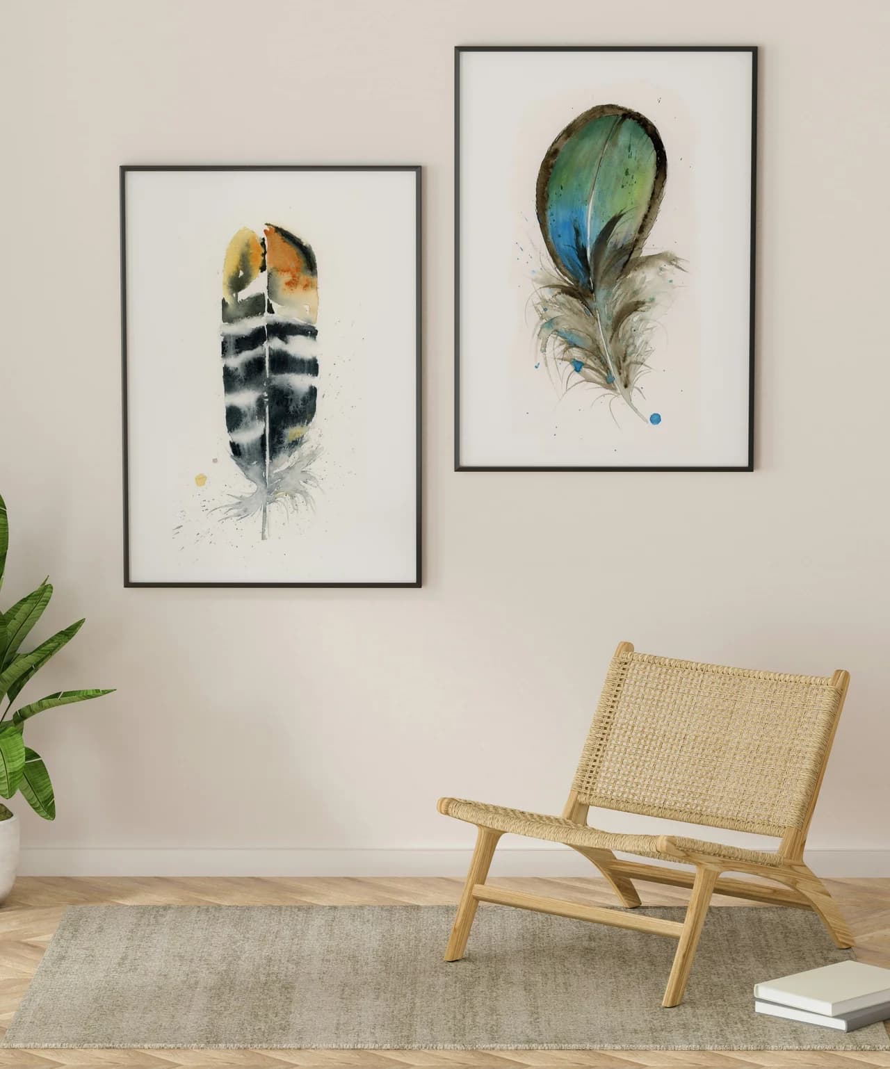 Pheasant shown in a room setting