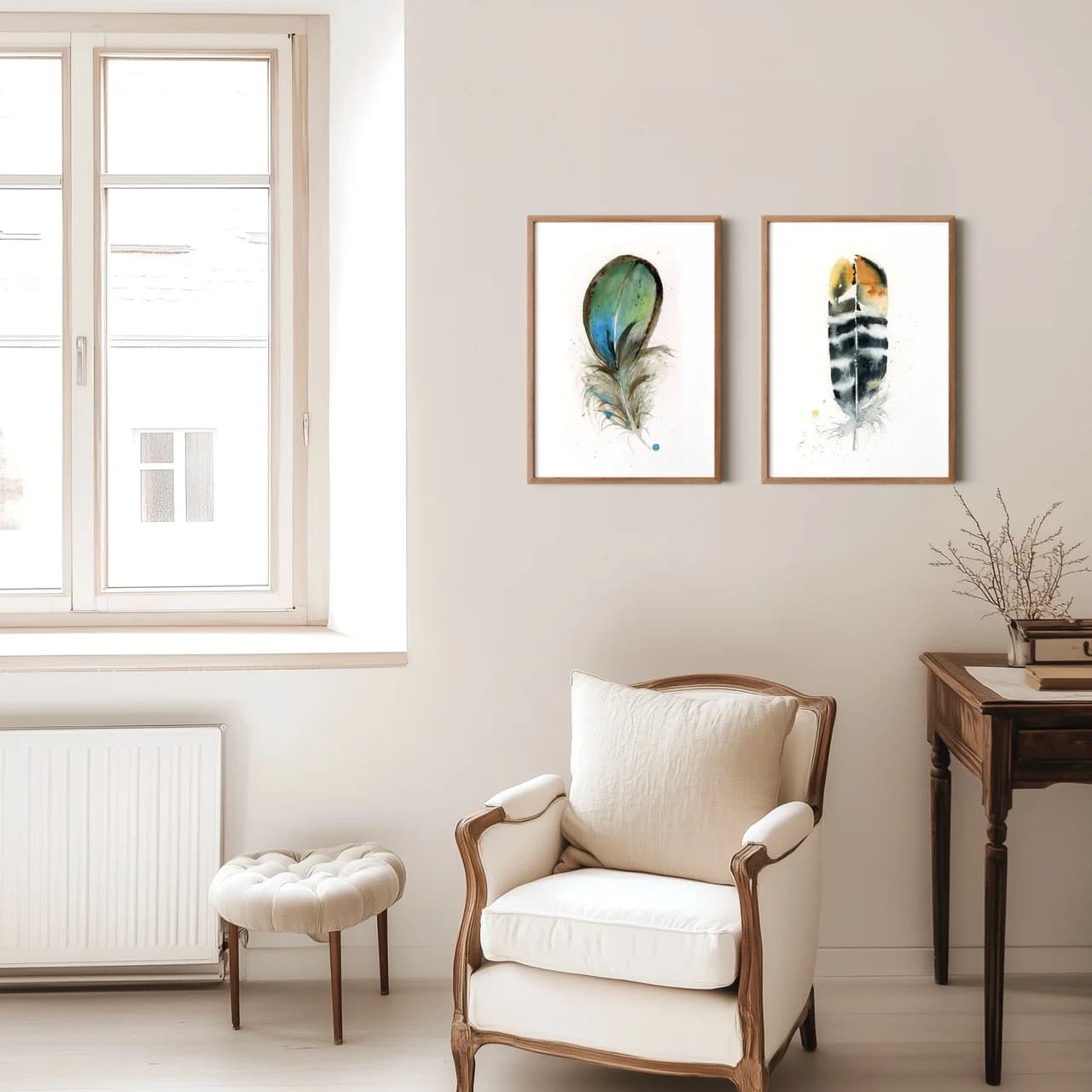 Pheasant shown in a room setting
