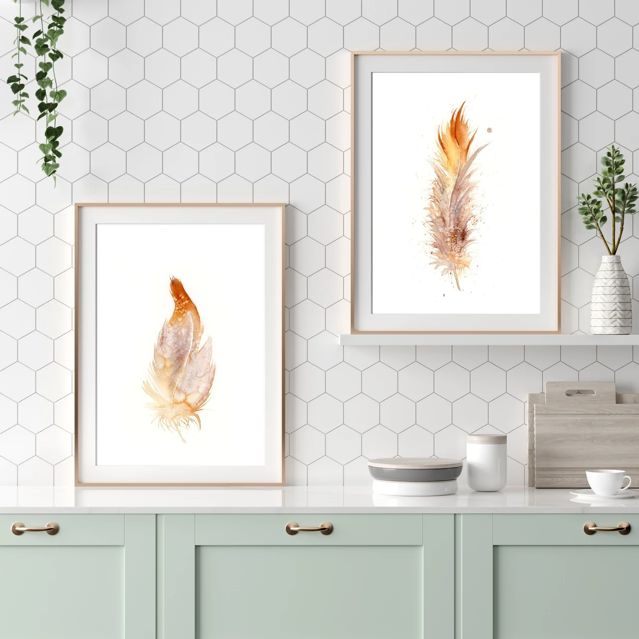 Golden Pheasant shown in a room setting