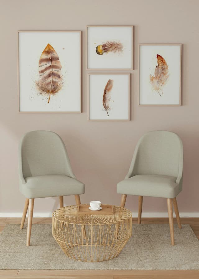 Ringneck Pheasant shown in a room setting