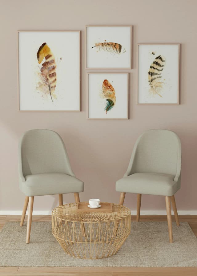 Ringneck Pheasant shown in a room setting