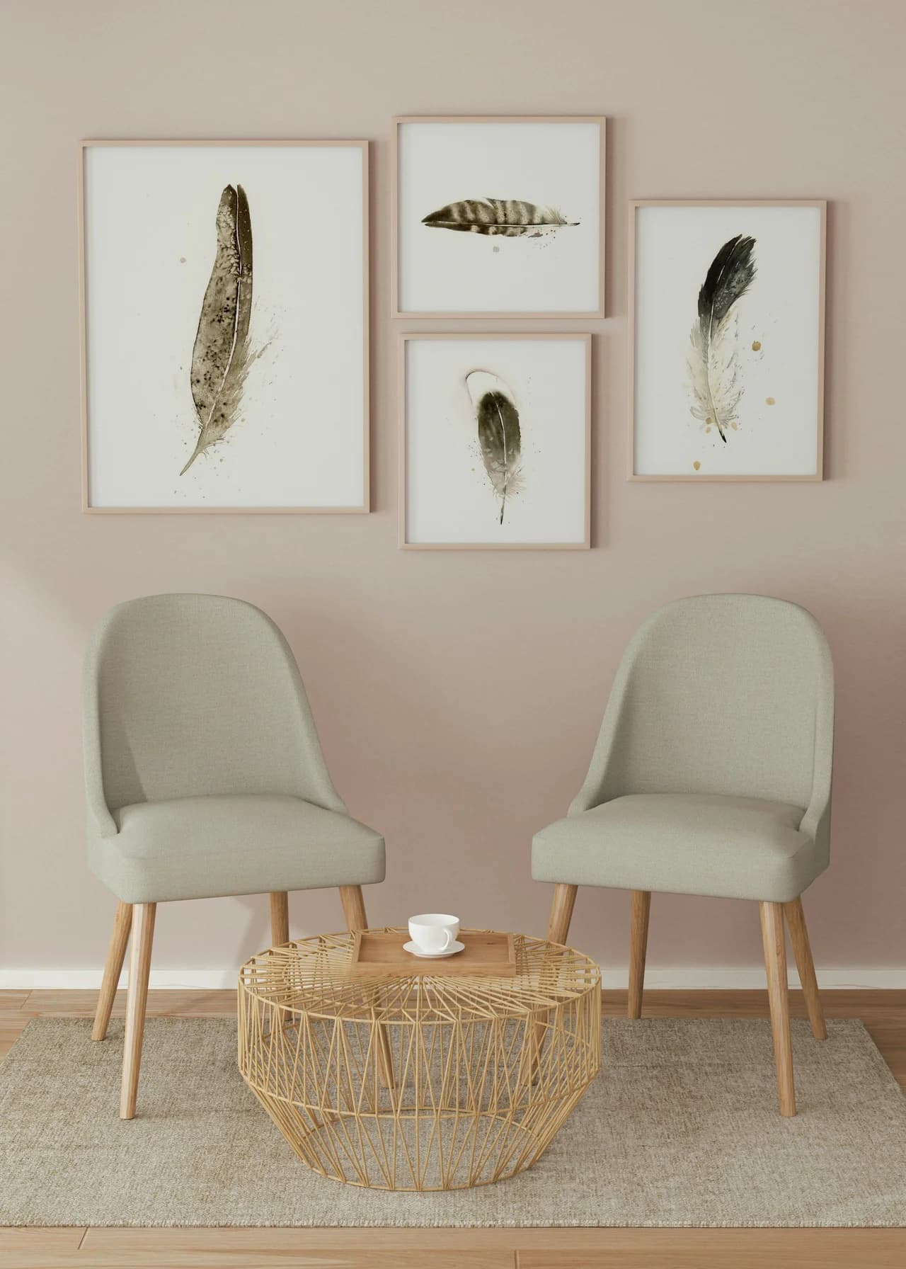 Ringneck Pheasant shown in a room setting