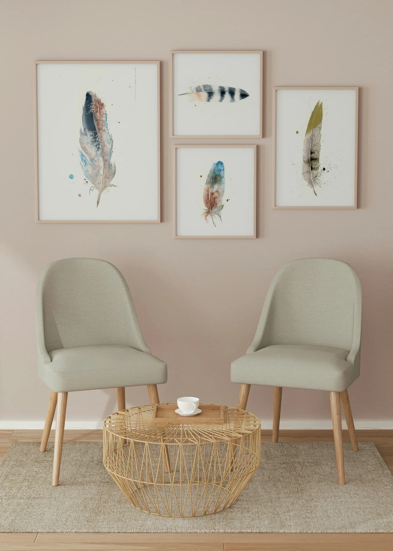 Italian Bird Common Chaffinch shown in a room setting