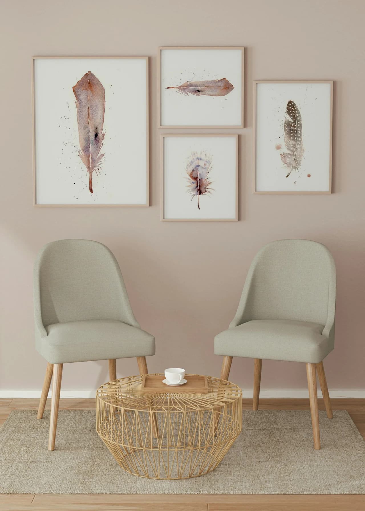 Eurasian Collared-Dove shown in a room setting