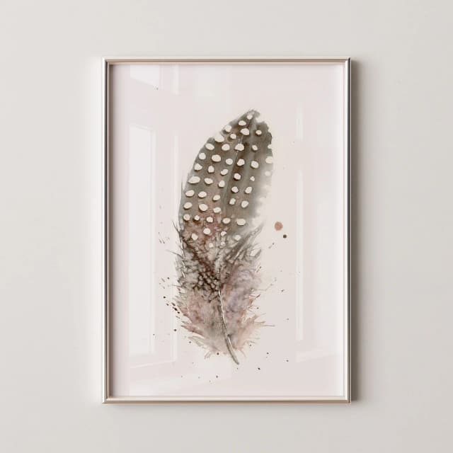 Guinea Fowl shown in a room setting