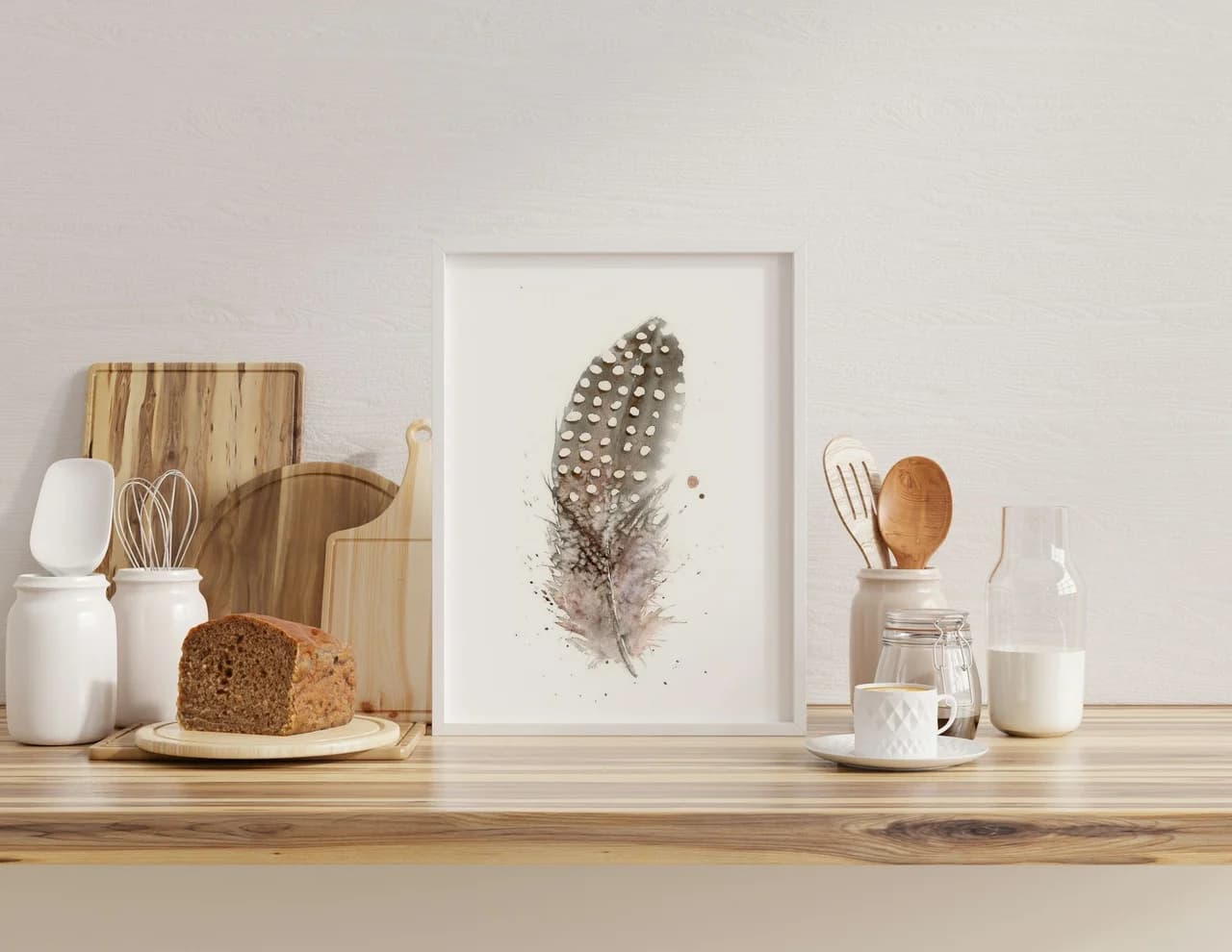 Guinea Fowl shown in a room setting