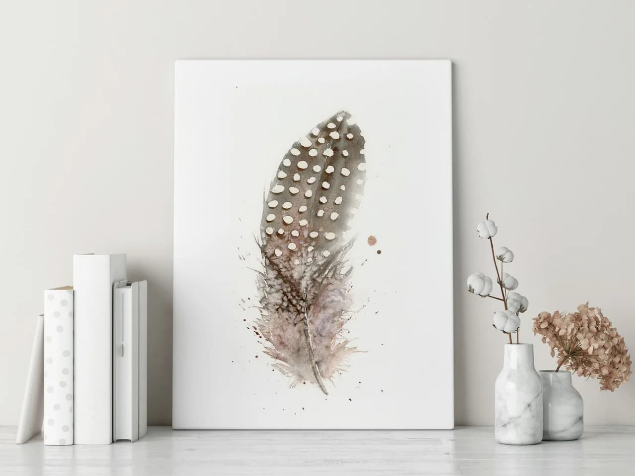 Guinea Fowl shown in a room setting