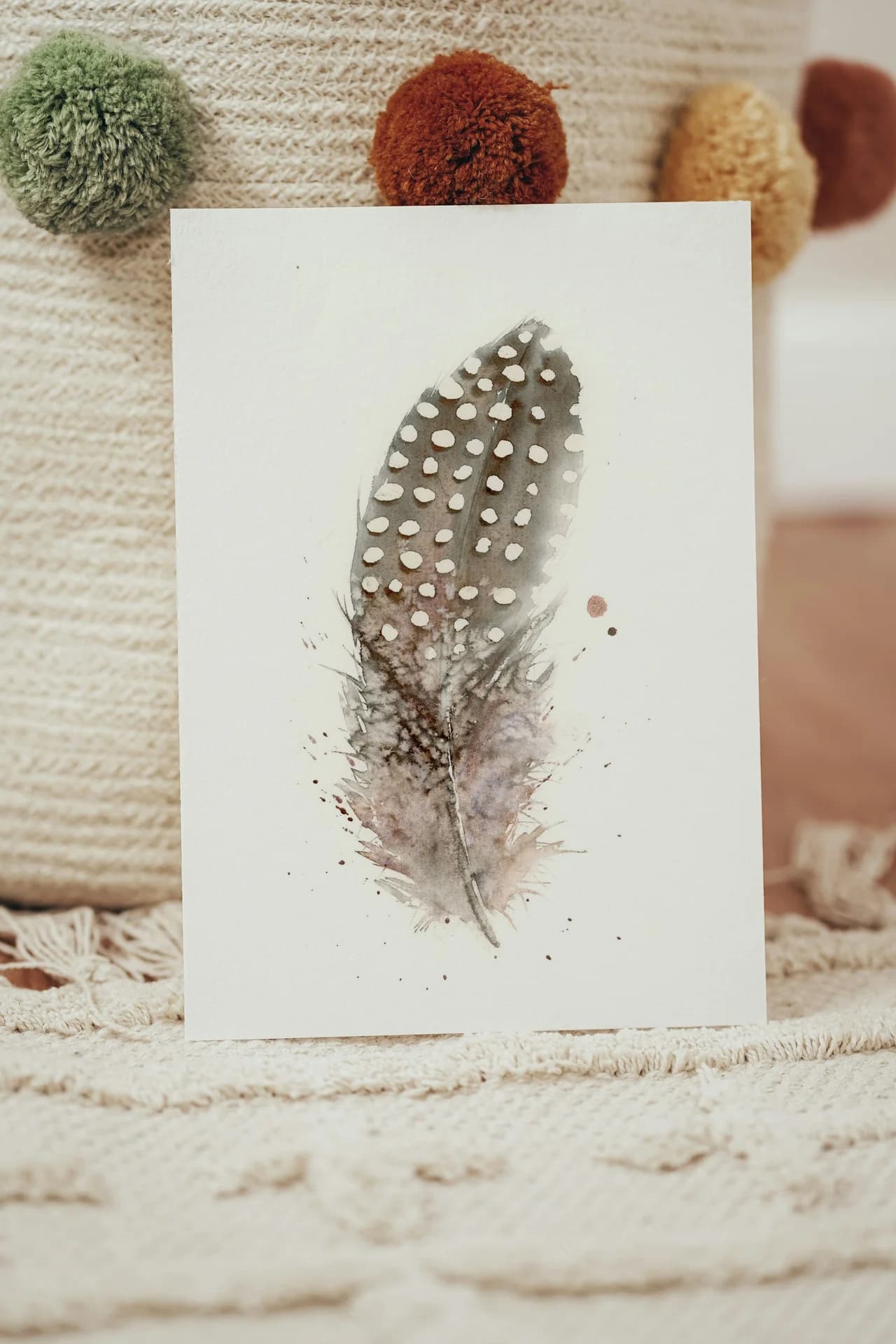 Guinea Fowl shown in a room setting