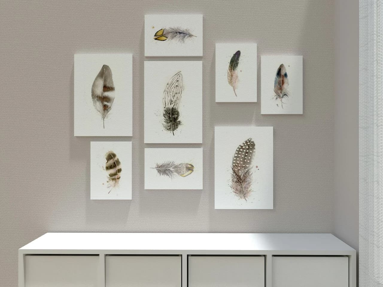 Guinea Fowl shown in a room setting