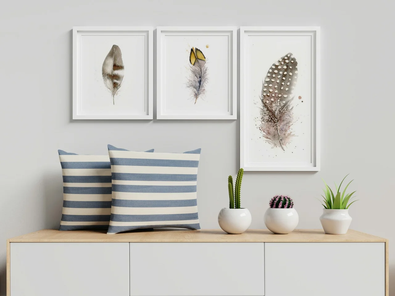 Guinea Fowl shown in a room setting