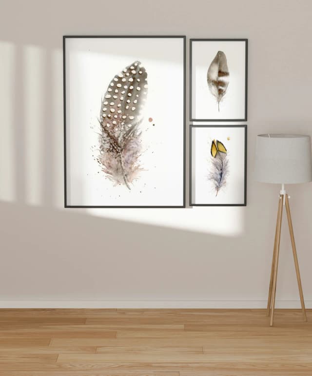 Guinea Fowl shown in a room setting