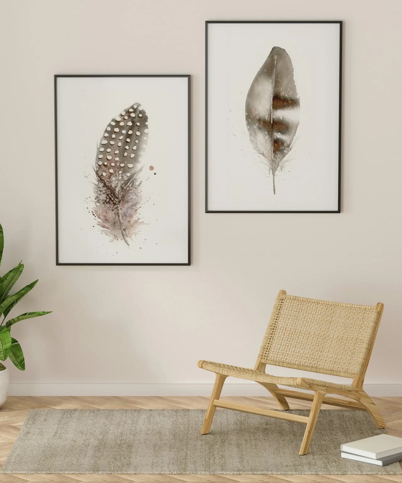Guinea Fowl shown in a room setting