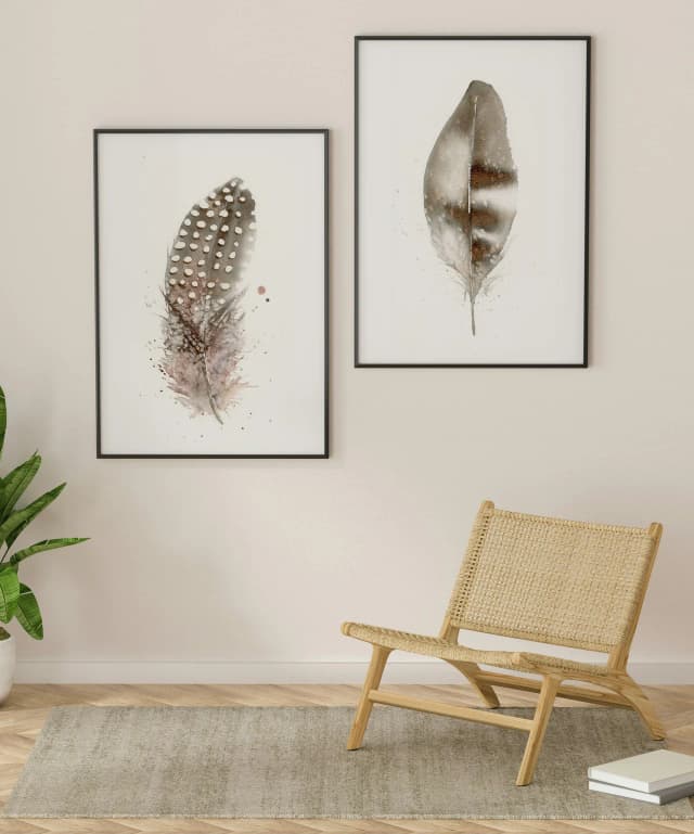 Guinea Fowl shown in a room setting