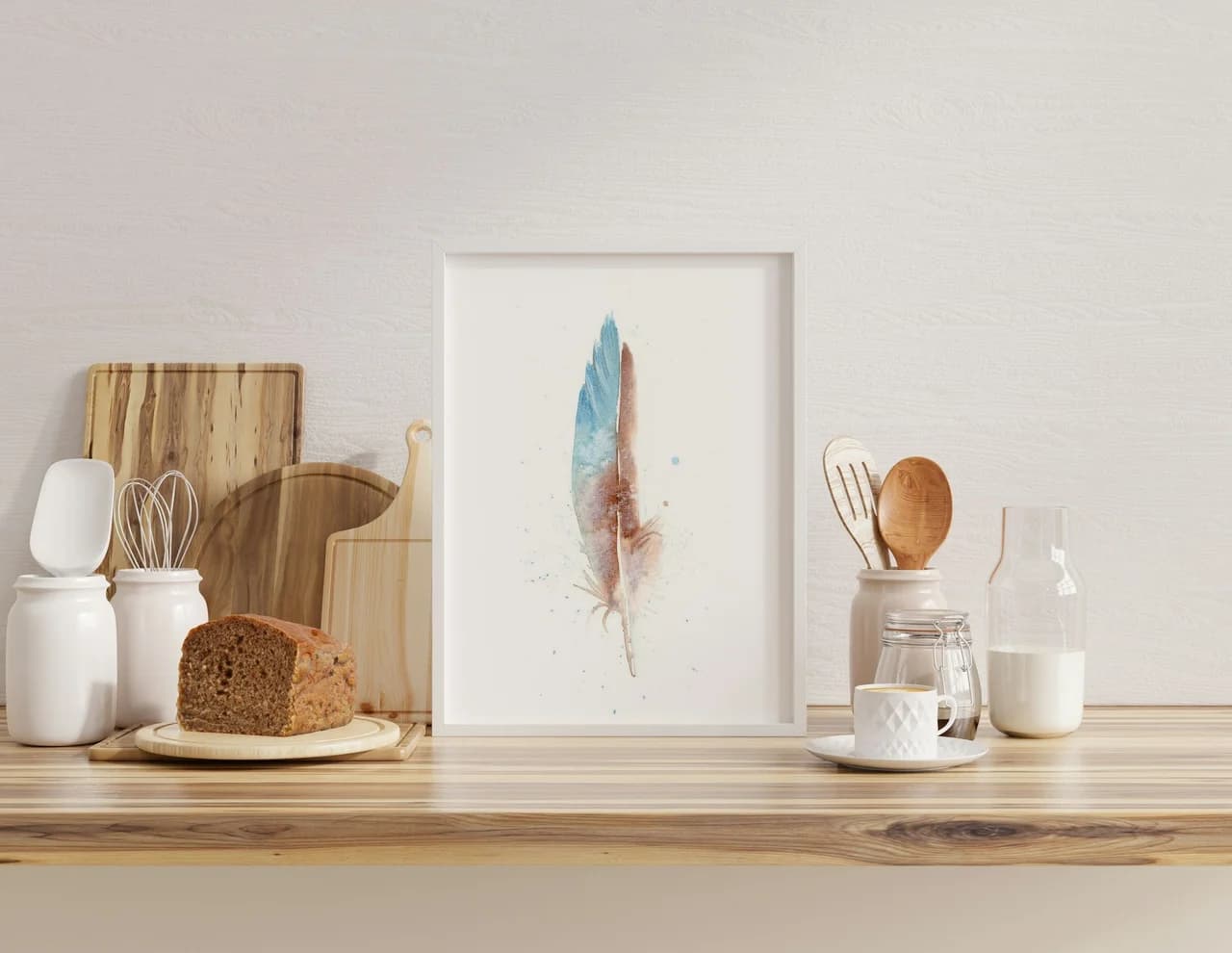 Blue-winged Teal / Duck shown in a room setting