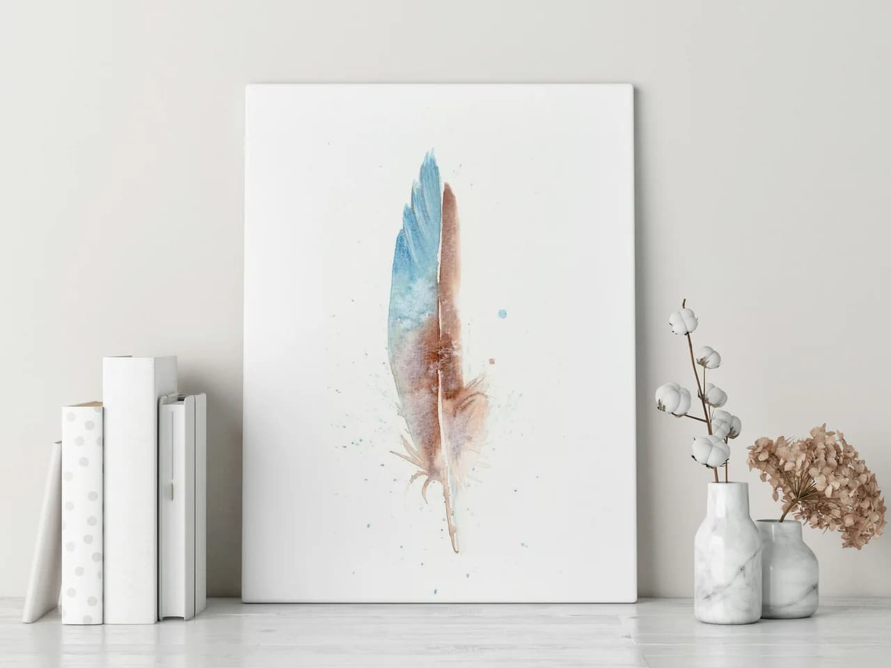 Blue-winged Teal / Duck shown in a room setting