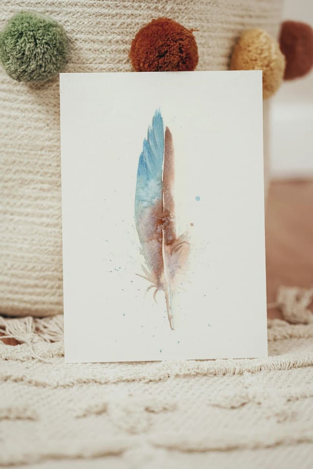 Blue-winged Teal / Duck shown in a room setting