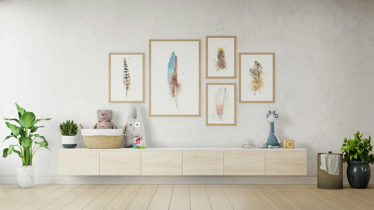 Blue-winged Teal / Duck shown in a room setting