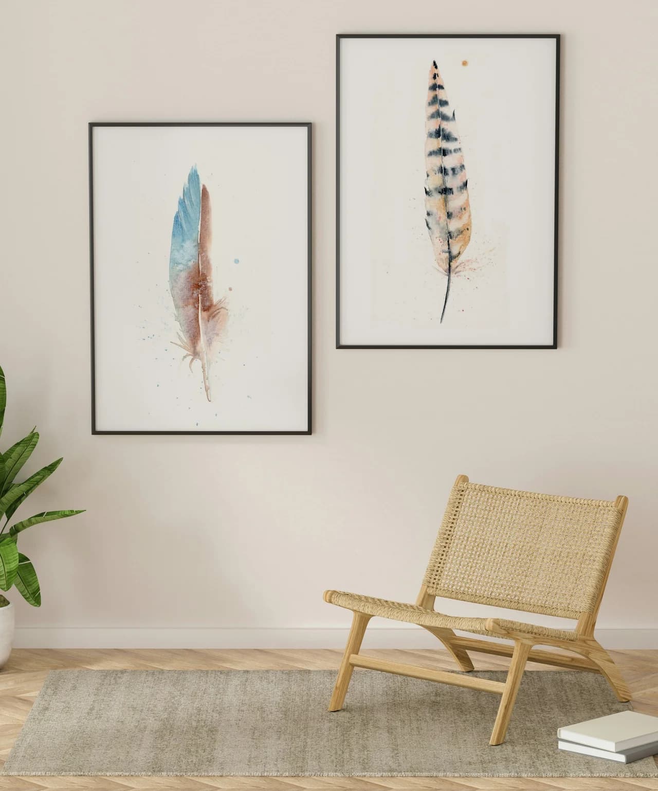 Blue-winged Teal / Duck shown in a room setting
