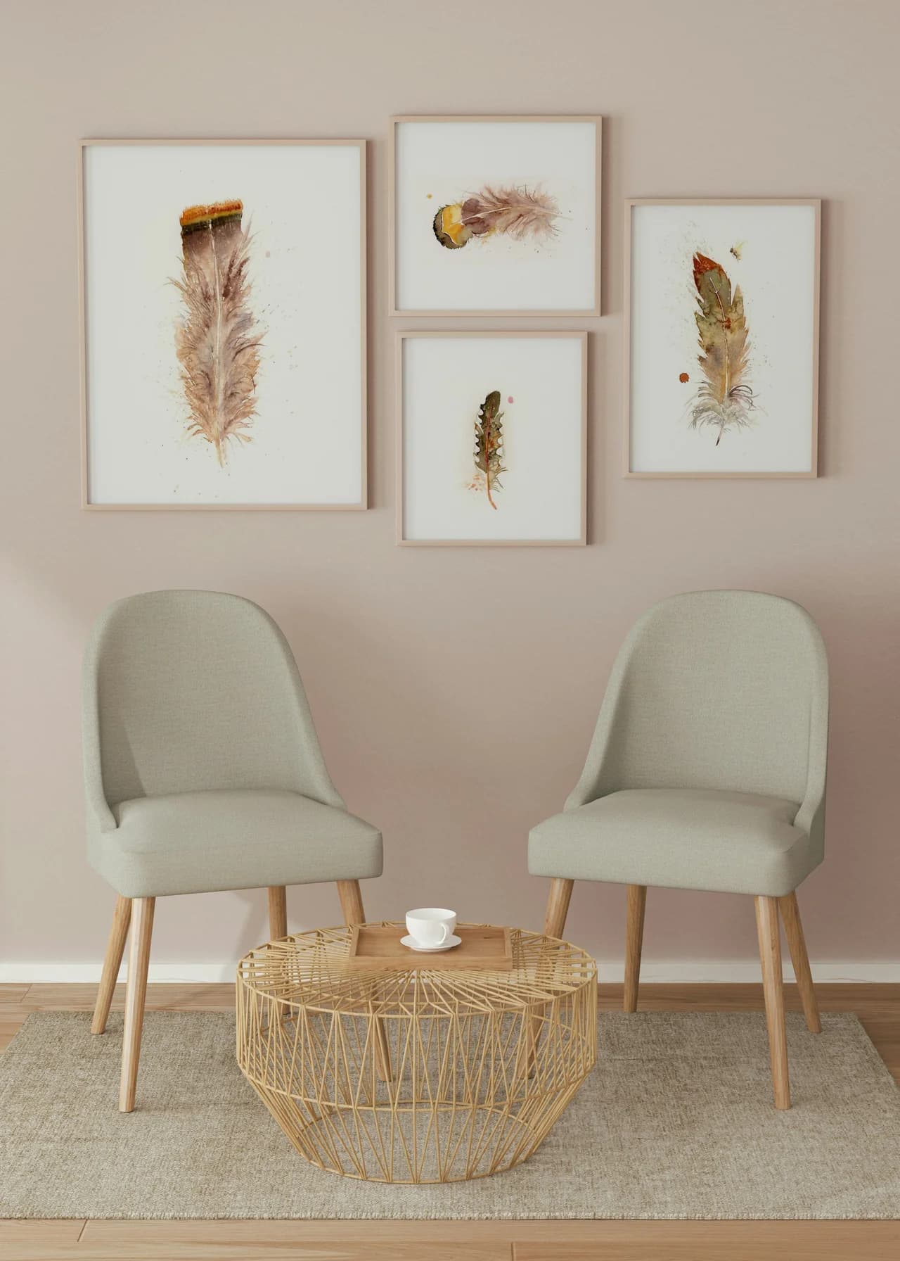 Buteo jamaicensis shown in a room setting