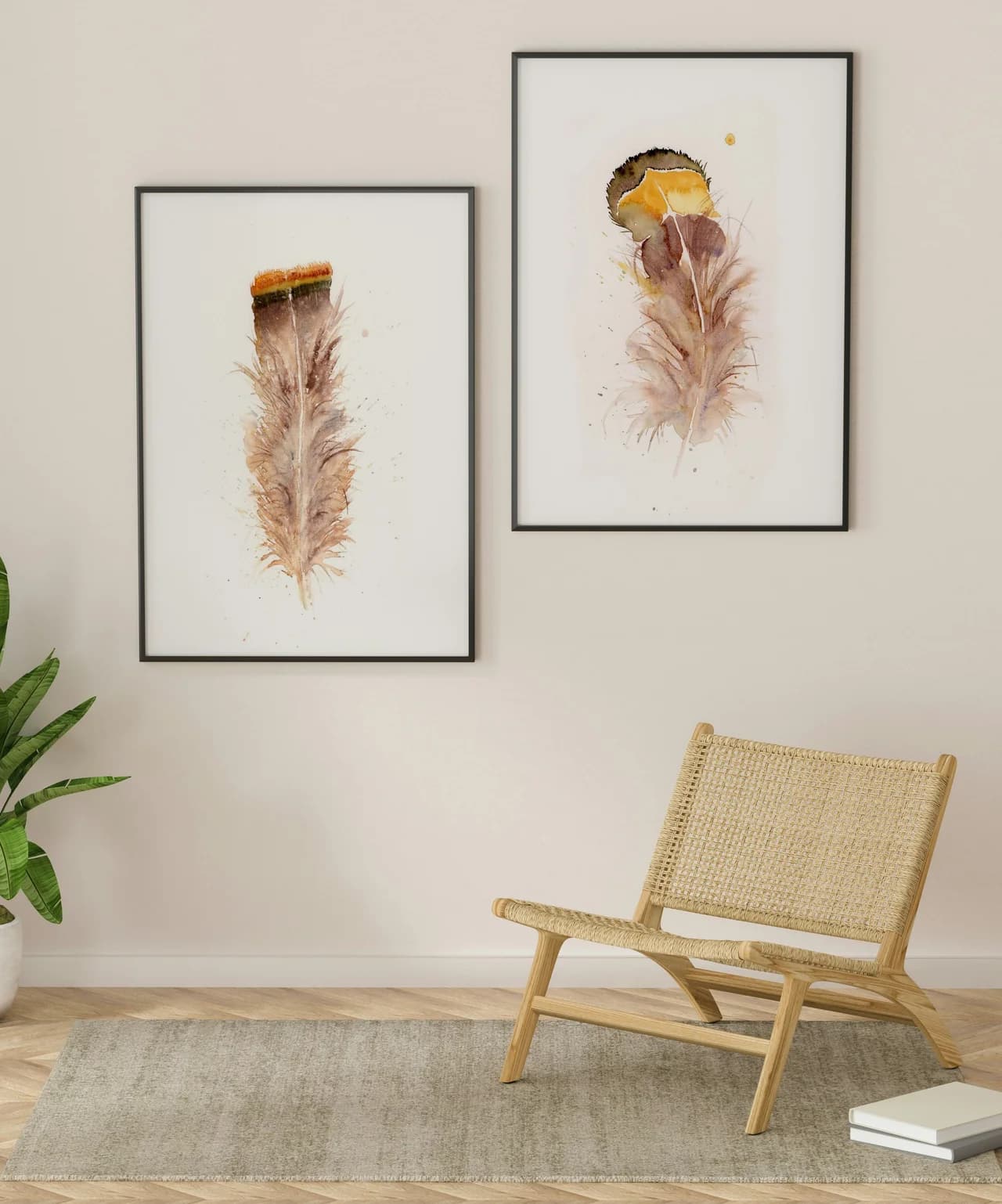 Buteo jamaicensis shown in a room setting
