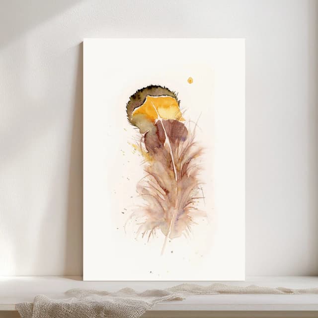 Goldfinch shown in a room setting